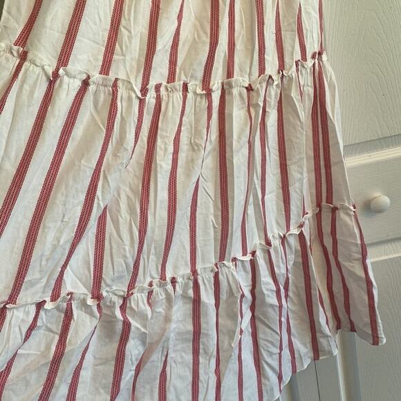 Draper James red striped tiered maxi dress size Large - Picture 4 of 6